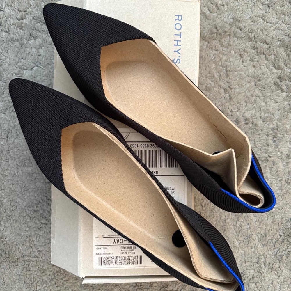 Rothy's Black and Blue Women's Flats